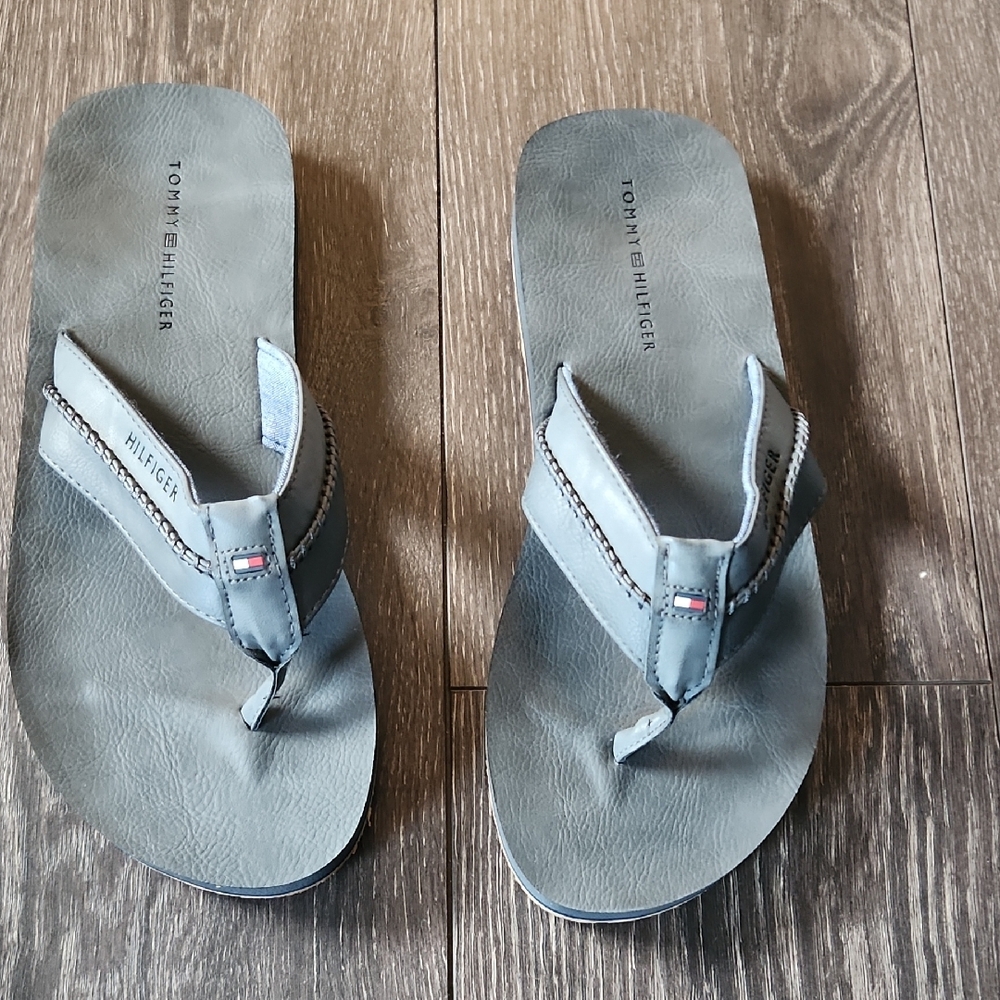 Tommy Hilfiger Gray Flip Flops